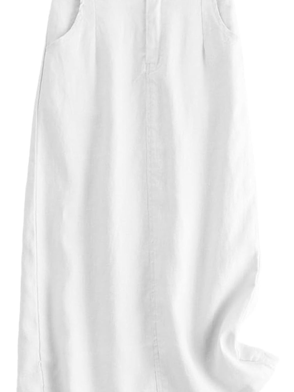 Amazon White Maxi Skirt with Side Pockets